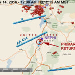 ZOOMED OUT MAP SHOWING ISOLATED AREA OF RADAR RETURNS NEAR NEPHI, UT.