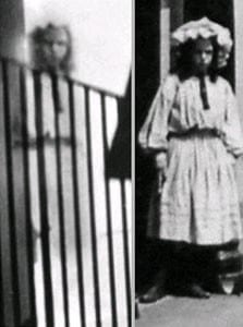 Comparison of the girl in the photo, and the girl in the postcard.