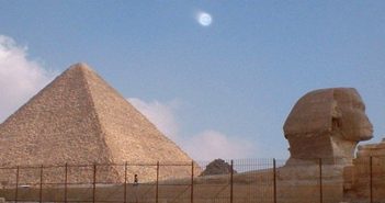 Orb Photographed over the Pyramids at Giza, Egypt