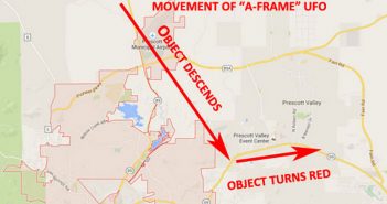 Man Sees “A-Frame” UFO Fly South & Make Sharp Turn