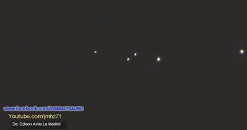 Strange fleet of UFOs caught on camera by baffled eye-witness as they hover in early-morning sky