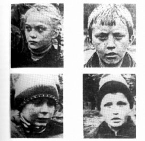 Some of the children of Voronezh: Lena Sarokina; Vasya Surin; Vova Startsev; Alyosha Nikonov. (credit: Michael Hesemann)