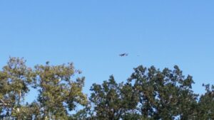 UFO buzzed a vintage B-25 Mitchell bomber as it approached for landing