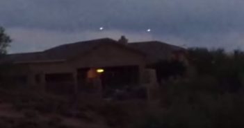 UFOs over a house in Scottsdale, Arizona