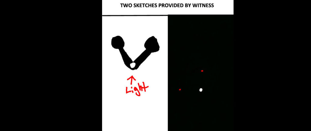 Unknown Lights & “V” Shaped Object Sighted in Night Sky over Grantfork, Illinois