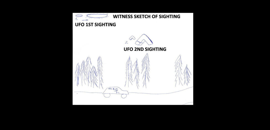 Woman Sees Cigar Shaped UFO Change to V Shape