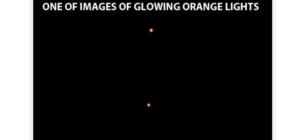 2 Orange Glowing Lights Move Around Each Other, Long Island, New York