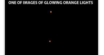 2 Orange Glowing Lights Move Around Each Other, Long Island, New York