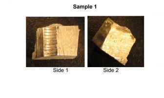 Analysis of Two Metallic Parts Purportedly from a Crashed Unidentified Aerial Object (San Antonio, New Mexico August 16, 1945)