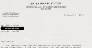 Letter from Dr. J. Allen Hynek to Henry McKay