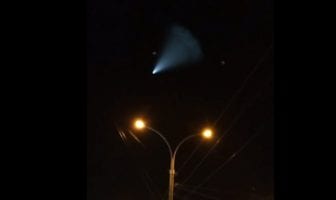 UFO Sighted in the Night Sky over Western Russia, December 25, 2017