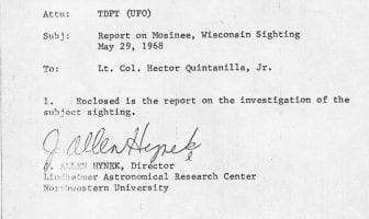 From the Desks of Project Blue Book: Mosinee, Wisconsin, 29 May 1968