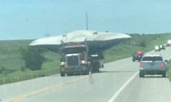 UFO Type Craft Seen Hauled on Large Semi Truck in Ponca City, Oklahoma