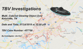 UFO over Knoxville, Tennessee -July 14, 2018