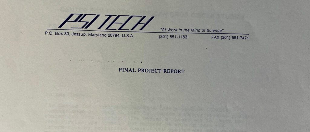 Enigma Penetration: Crop Circles – Psi Tech Final Project Report, June 1992