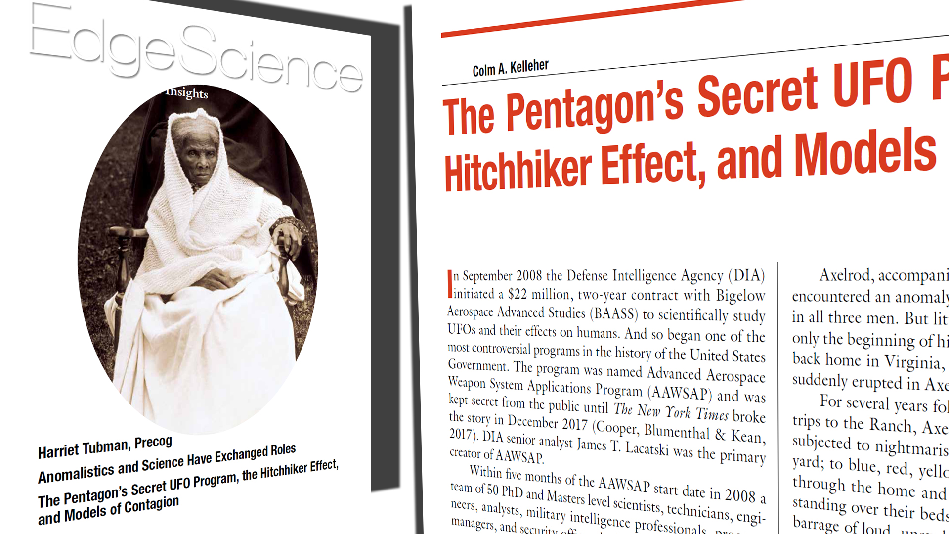 The Pentagon’s Secret UFO Program, the Hitchhiker Effect, and Models of Contagion, by Dr. Colm A. Kelleher