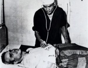 John McCain is administered to in a Hanoi, Vietnam hospital as a prisoner of war in the fall of 1967.