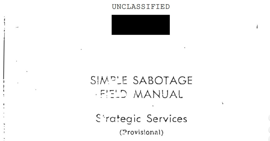 Simple Sabotage Field Manual, 1944