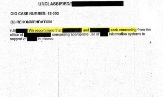 NGA/IG Closed Investigations, 2013-2014, regarding, “Misuse of Government Information Technology”