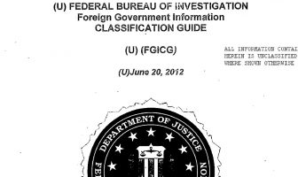 Federal Bureau of Investigation (FBI) Foreign Government Information Classification Guide