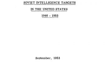 Soviet Intelligence Targets in the United States, 1946-1953