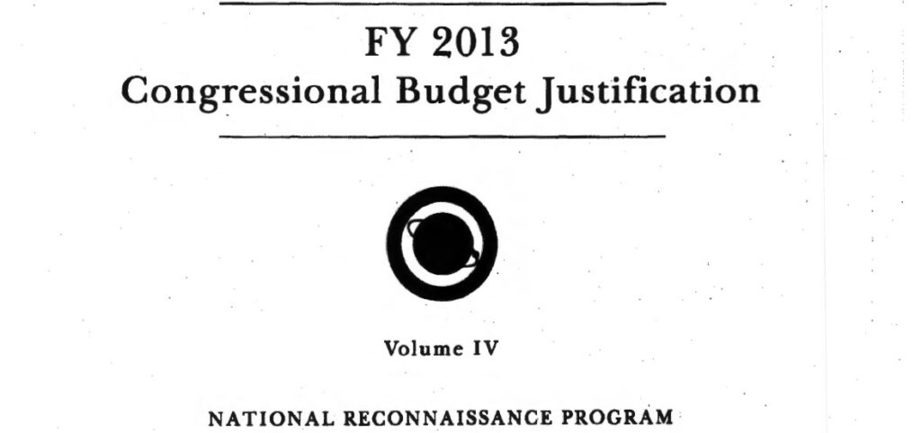 National Reconnaissance Office (NRO) Congressional Budget Justification – 2013
