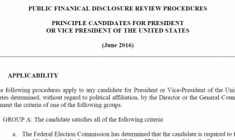Public Financial Disclosure Review Procedures, June 2016 (Office of Government Ethics)