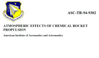 Atmospheric Effects of Chemical Rocket Propulsion, October 1991
