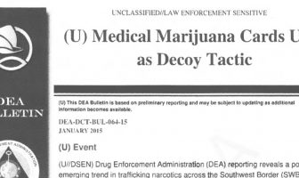 DEA Bulletin: Medical Marijuana Cards Used as Decoy Tactic, January 2015