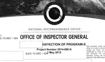 NRO Investigation: Inspection of Program-S, May 5, 2015