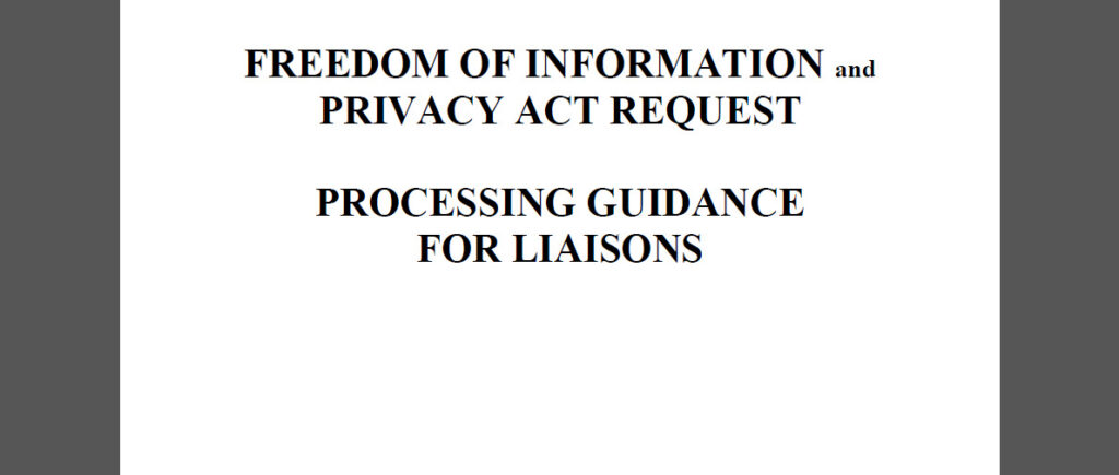 Securities and Exchange Commission’s FOIA/PA Work Procedure Manual, August 29, 2011