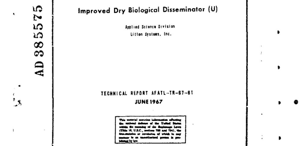 Improved Dry Biological Disseminator, June 1967