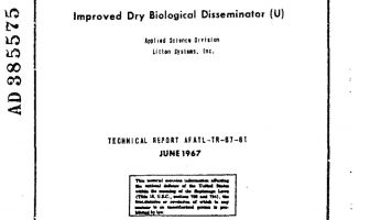 Improved Dry Biological Disseminator, June 1967