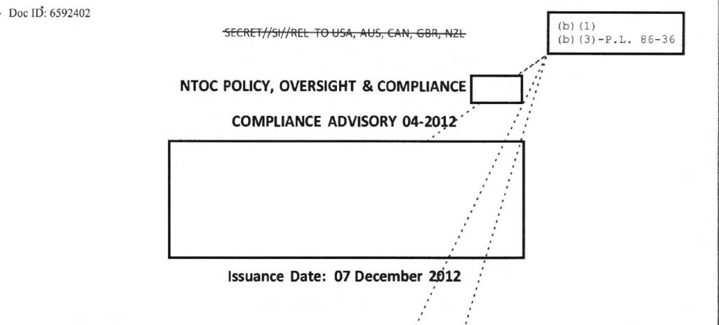 The National Security Agency (NSA) Policy on Consensual Monitoring