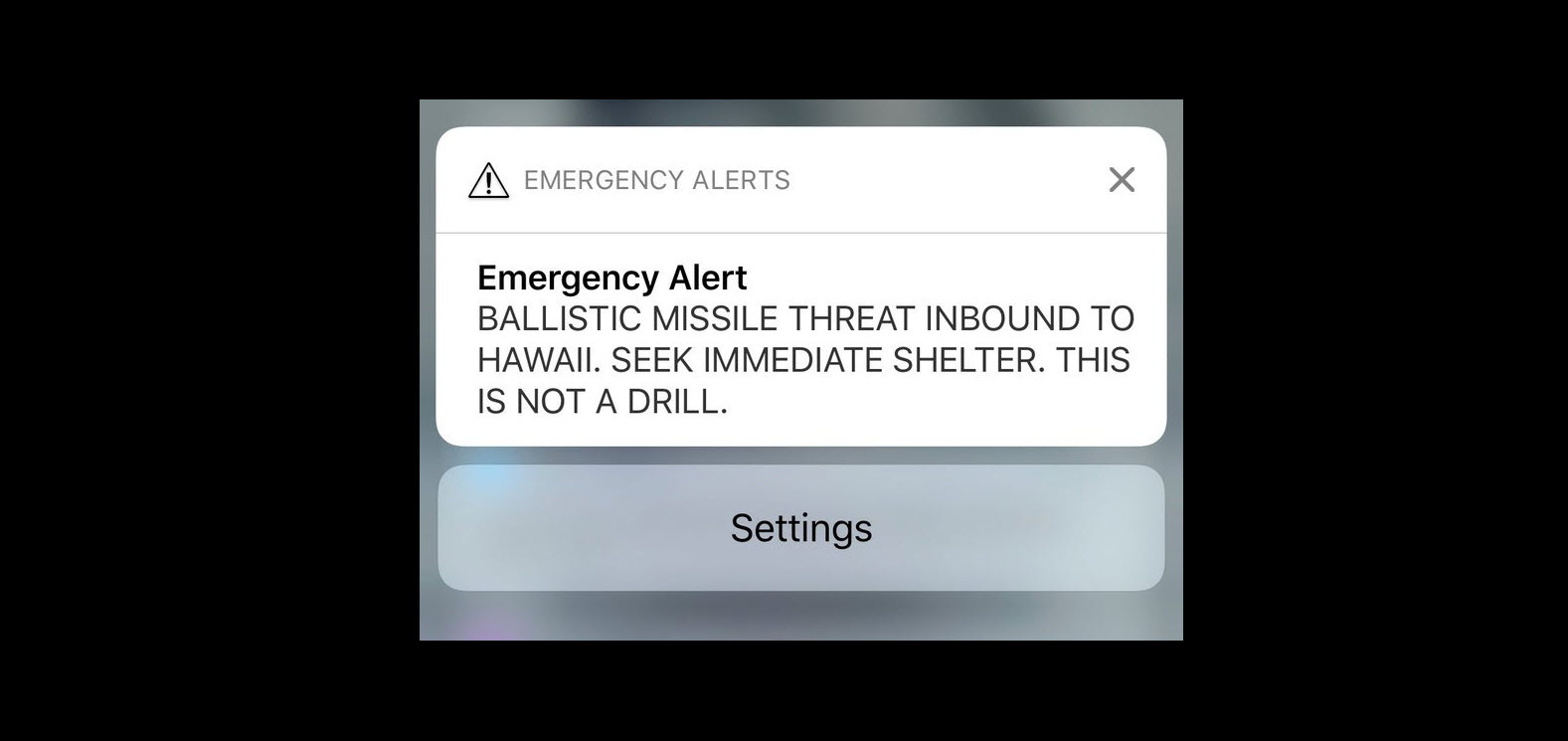 Hawaii false missile alert – January 13, 2018