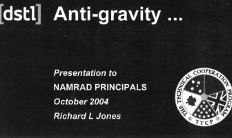 Anti-gravity Presentation, October 2004 – Non-Atomic Military Research And Development (NAMRAD)