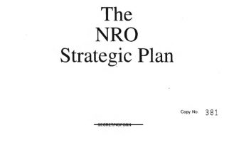 The NRO Strategic Plan, 1993