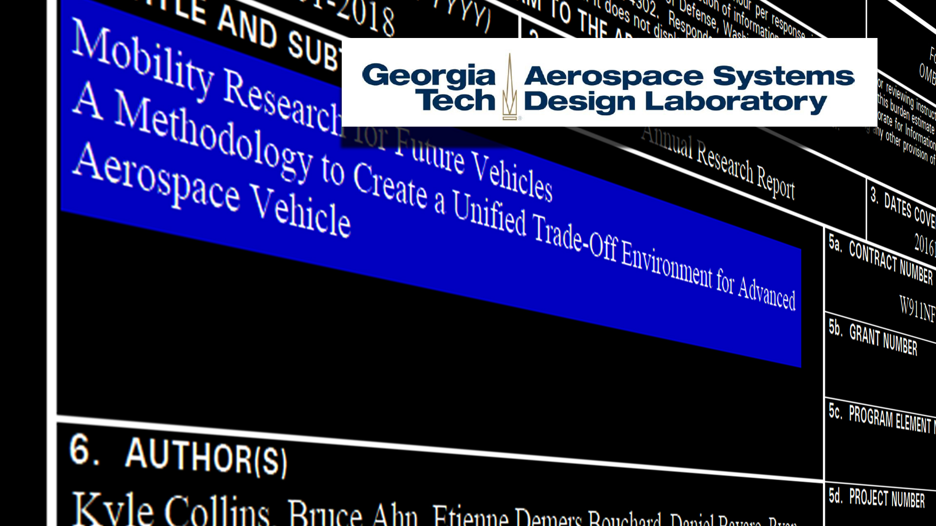Mobility Research for Future Vehicles: A Methodology to Create a Unified Trade-Off Environment for Advanced Aerospace Vehicle – January 2018