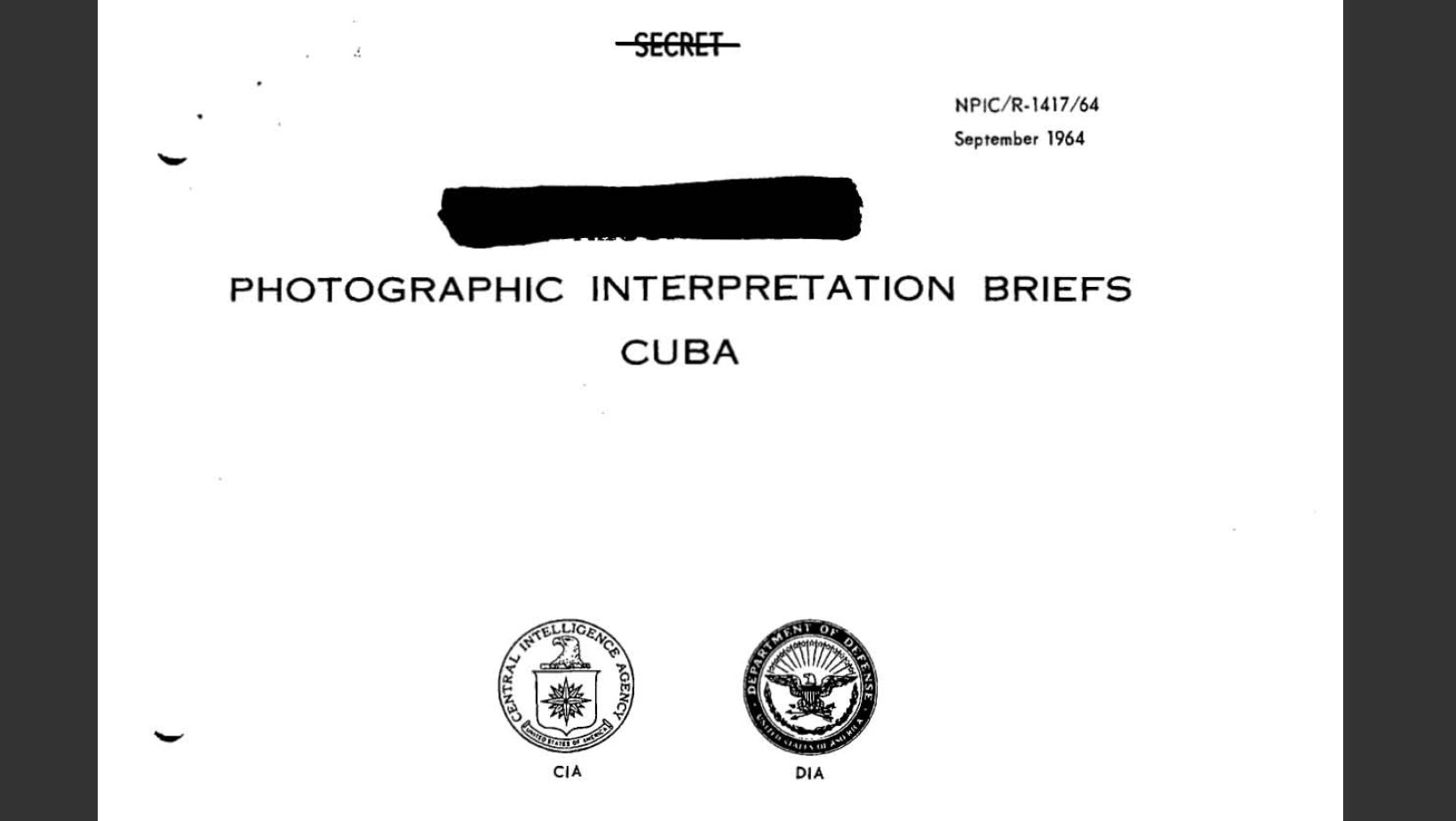 Photographic Interpretation Briefs – Cuba – September 1964