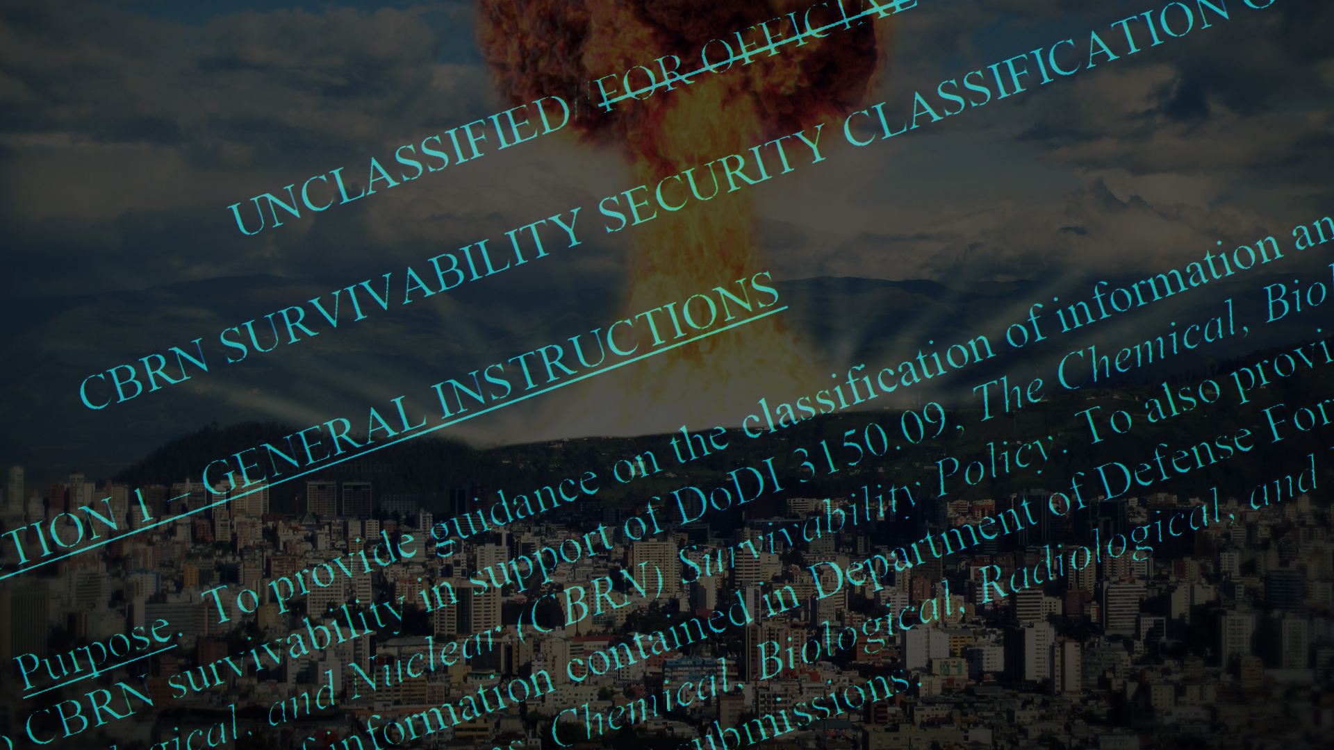 Chemical, Biological, Radiological, and Nuclear (CBRN) Survivability Security Classification Guide (SCG) – February 17, 2017