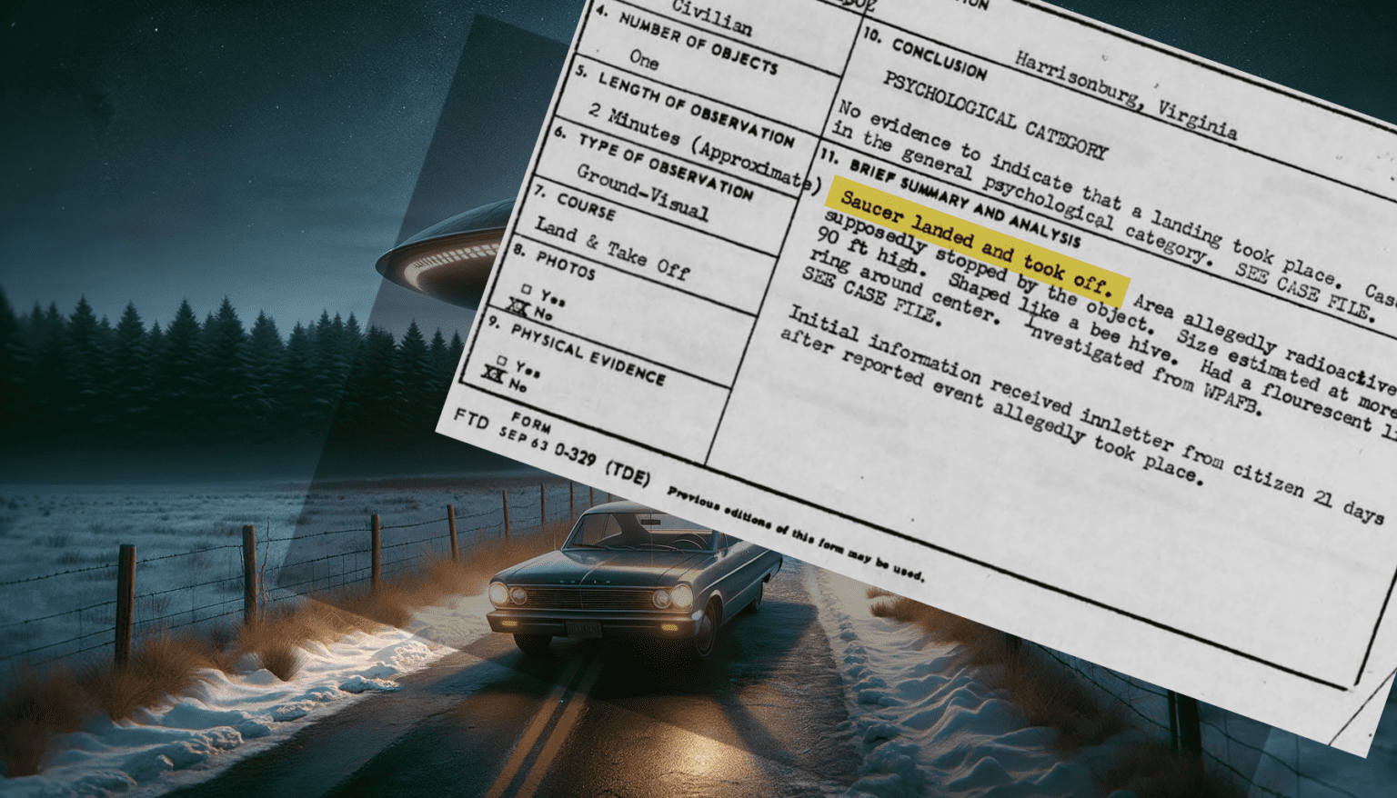 Project Blue Book: The Alleged 1964 UFO Landing in Harrisonburg, Virginia