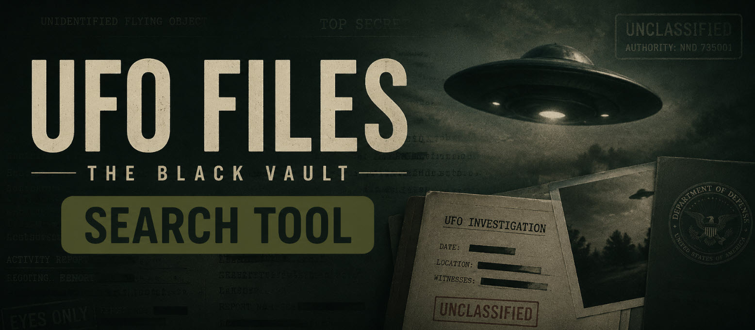 UFO Files Search header graphic